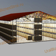 Быстровозводимый (Обшитый) склад 12000*25000*8000мм  3 яруса - uralbiznesstroi.ru