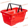 Корзина-пластик (20л) с 2-я ручк, цвет-красный - uralbiznesstroi.ru