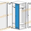 Шкаф гардеробный двухсекционный (Две двери) 1850*500*700 S-0,6мм - uralbiznesstroi.ru – Екатеринбург