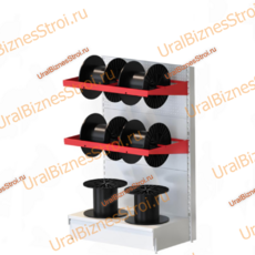 Торговый стеллаж для кабеля 1450*400*600 4 катушки - uralbiznesstroi.ru