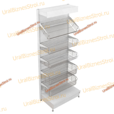 Торговый стеллаж с корзиной 2350*500*600 - uralbiznesstroi.ru