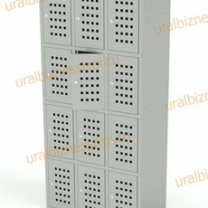  Шкаф сумочный разборный 900х500х1850 (ШхГхВ) 4х секционный 12-ячеечный S-0,8 мм - uralbiznesstroi.ru – Екатеринбург