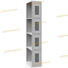  Шкаф сумочный разборный 300х500х1850 (ШхГхВ) 4-ячеечный 1х секционный S-0,8мм (дополнительная секция) - uralbiznesstroi.ru – Екатеринбург