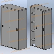 Шкаф архивный купе 1850*850*450 односекционный 2 раздвижные двери - uralbiznesstroi.ru – Екатеринбург