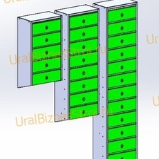 Ящик почтовый 800*200*320 наклонный - uralbiznesstroi.ru – Екатеринбург