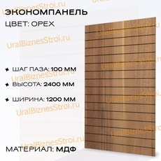 Экономпанель 1200*2400 орех (вертикально) - uralbiznesstroi.ru – Екатеринбург