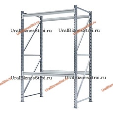 Грузовой стеллаж 2040*600*2500 2 яруса навесных без настила - Складское оборудование для склада и магазина