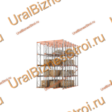 Стеллаж набивной паллетный (7000х4540х7000 мм), 3 линии, 4 яруса - uralbiznesstroi.ru