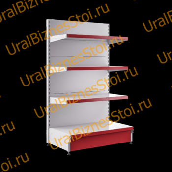 Торговый пристенный стеллаж 1950*500*600 4 полки - uralbiznesstroi.ru – Екатеринбург
