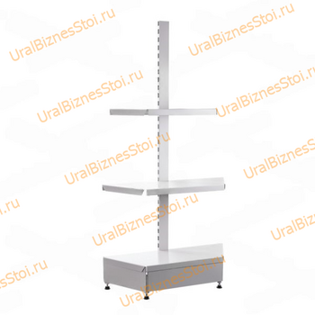 Торговые торцевые стеллажи 1950*500 3 полки - uralbiznesstroi.ru – Екатеринбург