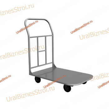 Телега грузовая платформенная ТПР-100 (500*800), г/п - 500 кг, два поворотных колеса - uralbiznesstroi.ru