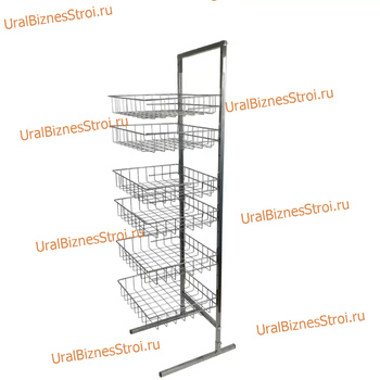 Стойка прикассовая 1800х800х350 , 6 корзин - uralbiznesstroi.ru – Екатеринбург