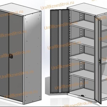 Шкаф архивный 1850*1000*500 2-дверный - uralbiznesstroi.ru – Екатеринбург