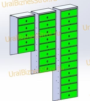 Ящик почтовый 1100*200*320 наклонный - uralbiznesstroi.ru – Екатеринбург