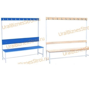 Скамья гардеробная 1стороння 450(1650)*375*2000 - uralbiznesstroi.ru – Екатеринбург