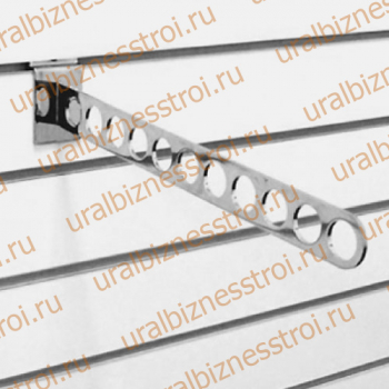 F 106 Кронштейн наклонный с 11-ю отверстиями, 400 мм., хром - uralbiznesstroi.ru – Екатеринбург
