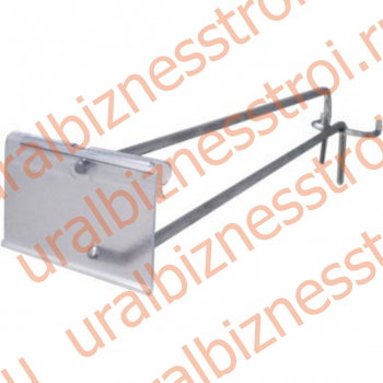 F325-100 Крючок с ценник-лем,100мм,хром (5мм) - uralbiznesstroi.ru – Екатеринбург