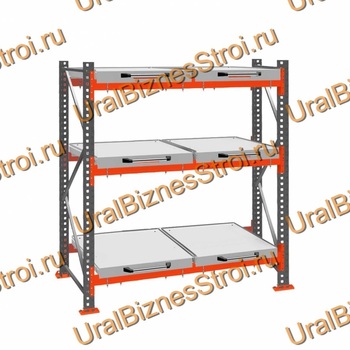 Стеллаж с выкатными платформами  3000*1800*1050 3 яруса 6 платформ - uralbiznesstroi.ru – Екатеринбург