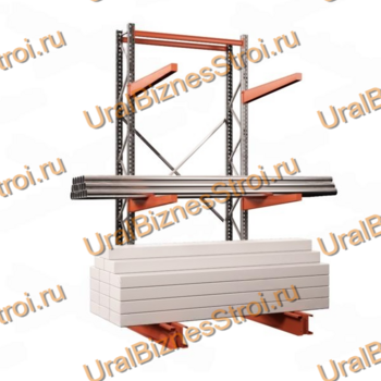 Стеллаж консольный односторонний 3000x1150x1070 мм легкий 3 яруса - uralbiznesstroi.ru – Екатеринбург