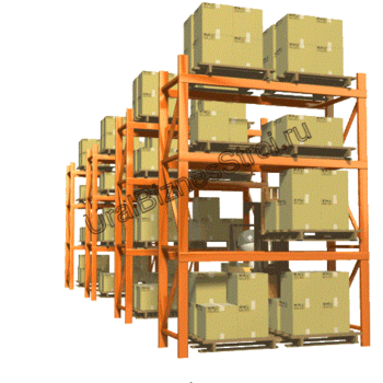 Паллетный стеллаж 3000*1050*3200 2 яруса 1070 кг на ярус - uralbiznesstroi.ru – Екатеринбург