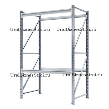 Грузовой стеллаж 2040*800*1000 2 яруса навесных без настила - Складское оборудование для склада и магазина